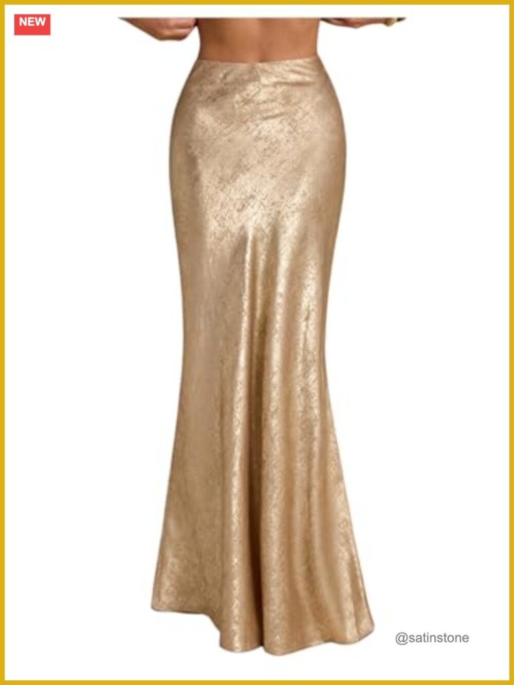 Women's High Waisted Fishtail Maxi Skirt with Zipper